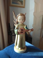 Nagyméretű Hummel/ Goebel angyal mandolinnal