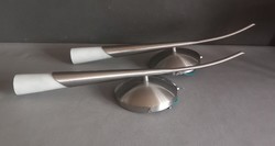 Hatalmas krómacél fáklya fali lámpa párban ALKUDHATÓ