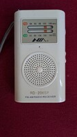 Fm -Am  RD -206 SP MINI RÁDIÓ.elemtartó fedél hiányzik jól működik.