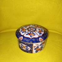 Jelzett, kínai, porcelán, fedeles ékszertartó, cukortartó, bonbonier, tároló.