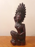 Indonéz (balinéz) kézzel faragott faszobor - 33 cm