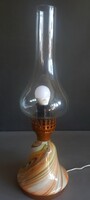 Antik üveg asztali lámpa art deco ALKUDHATÓ design