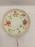 Zsolnay ékszertartó tálka virágmintás porcelán, 12cm-es. 8062