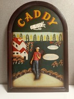 3 D-s Caddy Golf fából készült reklámtábla. Mérete: 60*40 cm
