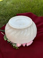 Régi gyöngyös nagyméretű Pogácsás porcelán pogácsástál levesestál pörköltes  tál  komatál paraszttál