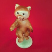 Porcelán Mackó, drasche  barna Maci