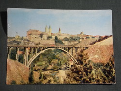 Képeslap,Veszprém,Viadukt híd,vár,városi látkép,részlet, 1962-