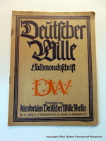 :-) regiujsag - 1925 november 20  /  Deutfcher Wille  /  Eredeti, régi újság. Ssz.:  17855