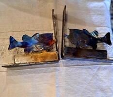 Halas könyvtámasz 2 db-os anyaga fém