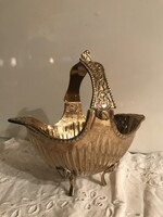 KOSÁR - RÉZ - 57 dkg - HATTYÚ A FÜL TETEJÉN - 17 x 17 x 12 cm  - OSZTRÁK - HIBÁTLAN