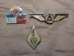 Delta Airlines zománcozott kitűzők.