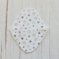 Washable Tanga Sanitary Pad / White - Grey Star Pattern