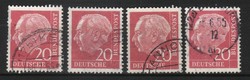 Bundes 3469 Mi 185 x Wv, Ww, Yw I, Yw II      4,80 Euró