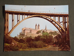 Képeslap,Veszprém,Viadukt híd,vár,városi látkép,részlet, 1975-