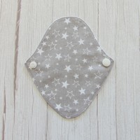 Washable Tanga Sanitary Pad / Grey-White Star Pattern