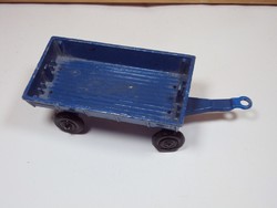 Retro régi kék játék autó, utánfutó - Lesney Matchbox Series Hay Trailer - kb. 1970-80-as évek