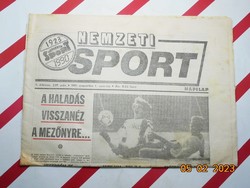 Retro régi újság - Nemzeti Sport - 1991. szeptember 1. - Születésnapra ajándék.