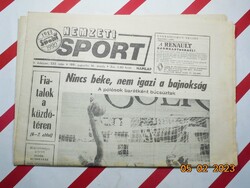 Retro régi újság - Nemzeti Sport - 1991. augusztus 14. - Születésnapra ajándék.
