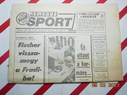 Retro régi újság - Nemzeti Sport - 1991. augusztus 10. - Születésnapra ajándék.