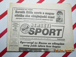 Retro régi újság - Nemzeti Sport - 1991. augusztus 28. - Születésnapra ajándék.