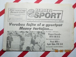 Retro régi újság - Nemzeti Sport - 1991. szeptember 8. - Születésnapra ajándék.