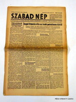 1945 május 31  /  SZABAD NÉP  /  RÉGI EREDETI ÚJSÁG Ssz.: 1505