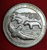 2017.  Effigy Mounds emlék USA negyed dollár (485)