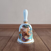 Régi Hollóházi Faragó porcelán csengő
