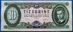 Nyomdahibás! 10 Forint 1969, F+. Ferdény nyomott sorszám.