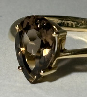 Álomszép 52-es 14 Karátos Füstkvarc köves ARANY gyűrű! MOM környéke vagy posta