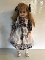 MŰVÉSZBABA - SZÁMOZOTT - 40 cm - PORCELÁN - AUSZTRIA  - 40 x 15 cm - GYÜJTEMÉNYBÓL  - HIBÁTLAN