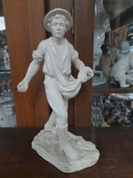 Német,Germany Wallendorf,Schaubach Kunst,Vető Paraszt Porcelán Figura.27 cm.