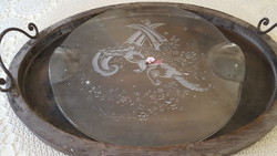 Csodaszép,WMF paradicsommadaras kristályüveg tortatál