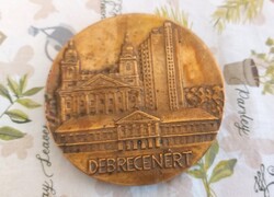 Debrecenért plakett 9,5 cm