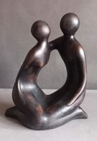 Art deco Gilde design kerámia szobor ALKUDHATÓ