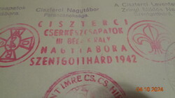 A Ciszterci cserkész csapat , III. Béla Nagytábora Szentgothárd 1942