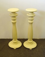 1T182 Antik fehér szobortartó posztamens pár 93 cm