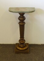 1T188 Antik aranyozott szobortartó posztamens 88 cm