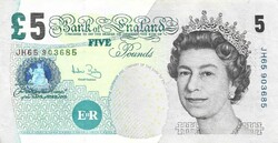 5 font pound pounds 2004 Anglia A.Bailey Erzsébet királynő 2.