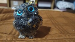Obszidián bagoly gyanta formában 6cm