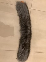 Új ezüstróka gallér vagy kapucnidísz eladó 75 cm