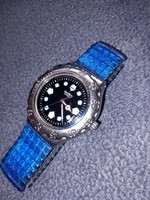 SWATCH Irony Scuba 1996 Kék  Ritka Férfi  Uniszex Acél Karóra Swatch flexibilis szíj