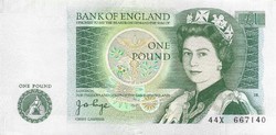 1 font pound 1978-80 Anglia J.B.Page Erzsébet királynő
