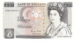 10 font pound pounds 1988-91 Anglia G.M.Gill Erzsébet királynő