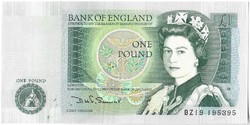 1 font pound 1981-84 Anglia D.H.F.Somerset Erzsébet királynő