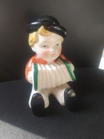 Goebel síp - Harmónikás ritka, gyűjtői figura a '30- as évekből, szép festéssel, hibátlan 10 cm