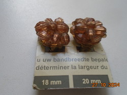 Vintage osztrák import gyöngyfürt klipsz fülbevaló Hong-Kong jelzéssel