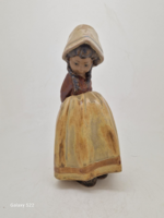 Lladro Gres Girl with Dog Spanish Porcelain 20cm