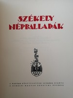 SZÉKELY NÉPBALLADÁK - SZERK. ORTUTAY GYULA  -  BUDAY GYÖRGY FAMETSZETEIVEL