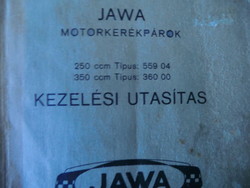 JAWA MOTORKERÉKPÁR KEZELÉSI UTASÍTÁS, JÓTÁLLÁSI JEGYEK 1969-BŐL